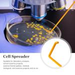 100PCS L-Shaped Disposable Cell Spreaders, Orange