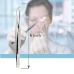 Stainless Steel 6" Fine Point Lab Tweezers