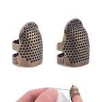 Adjustable Metal Thimbles for Hand Sewing (2 Pcs)