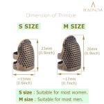 Adjustable Metal Thimbles for Hand Sewing (2 Pcs)