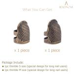 Adjustable Metal Thimbles for Hand Sewing (2 Pcs)