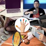 20-Pack Rubber Finger Covers for Counting and Sorting