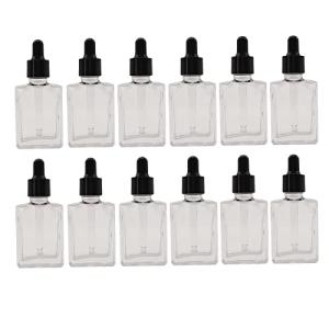 12-Pack 1 oz Clear Glass Essential Oil Bottles