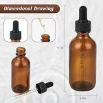 4-Pack 2 oz Leak-Proof Glass Dropper Bottles