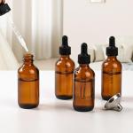 4-Pack 2 oz Leak-Proof Glass Dropper Bottles