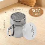 Stainless Steel Powdered Sugar Shaker Set - 2 Pack