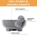 WhiteRhino 8-Inch Granite Mortar and Pestle Set