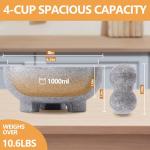 WhiteRhino 8-Inch Granite Mortar and Pestle Set