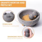 WhiteRhino 8-Inch Granite Mortar and Pestle Set