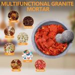 WhiteRhino 8-Inch Granite Mortar and Pestle Set