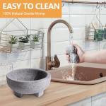 WhiteRhino 8-Inch Granite Mortar and Pestle Set