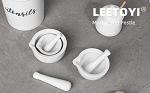 LEETOYI Ceramic Mortar and Pestle Set 4.2-inch