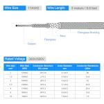 Mica High Temperature Insulated Wire, 10Ft 17AWG
