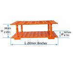 50-Hole Detachable Centrifuge Tube Rack - Orange
