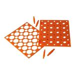 50-Hole Detachable Centrifuge Tube Rack - Orange