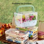 Yamteck Portable Ice Bucket with Lid and Tongs