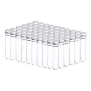 PATIKIL 60-Pack 45ml Plastic Test Tubes with Caps