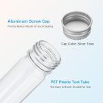 PATIKIL 65ml Clear Plastic Test Tubes - Pack of 50