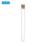 PATIKIL 13ml Clear Plastic Test Tubes with Stoppers