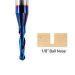 Blue Coated Tungsten CNC Router Bits - 1/8" x 1/4