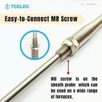 K-Type Thermocouple Sensor Probe with Connector