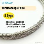 K-Type Thermocouple Sensor Probe with Connector