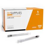 1ml Sterile Luer Lock Syringes, 100 Pack