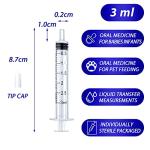3 ml Laboratory Syringes, Pack of 3