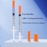 U-100 1ml Syringes 31G, 5/16 Inch, Pack of 25