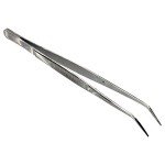 Curved Stainless Steel College Tweezers - 6.25