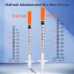 U-100 1ml Syringes 31G, 5/16 Inch, Pack of 25