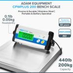 Adam CPWplus 200 Bench Scale - 440lb Capacity