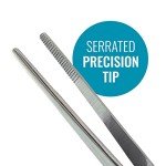 5.5" Stainless Steel Serrated Surgical Tweezers & Forceps