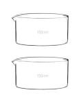 QWORK 2 Pack 1000ml Borosilicate Crystallizing Dishes