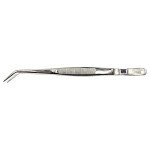 Curved Stainless Steel College Tweezers - 6.25