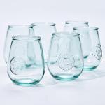 Recycled Glass Drinking Glasses Set of 6