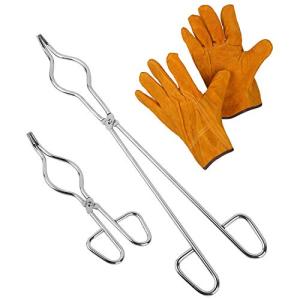 16" & 8" Stainless Steel Crucible Tongs Set
