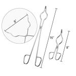 16" & 8" Stainless Steel Crucible Tongs Set