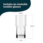 Libbey Newton 16-Ounce Cooler Glasses Set of 6