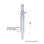 Laboy Glass Coiled Graham Condenser with 24/40 Joints