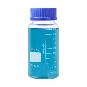 2 Pack 1000ml Borosilicate Glass Lab Storage Bottles