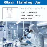 Coplin Staining Jar 2 Pack with Glass Lid