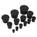 Assorted Sizes Solid Rubber Stoppers - 22-Pack