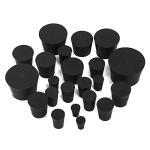 Assorted Sizes Solid Rubber Stoppers - 22-Pack
