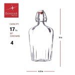 Bormioli Rocco 17 oz Glass Pocket Flask Set