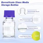 8 Pack 50ml Borosilicate Glass Storage Bottles