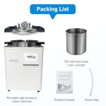 WEST TUNE 18L High Pressure Steam Autoclave