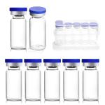 10ml Transparent Glass Injection Vials with Caps (10pcs)