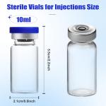 10ml Transparent Glass Injection Vials with Caps (10pcs)