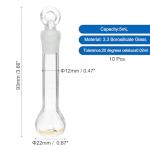 5ml Graduated Glass Volumetric Flask Set, 10 Pcs